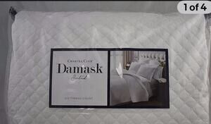 Charter Club Damask Quilted Solid FULL / QUEEN Coverlet & Shams Set White